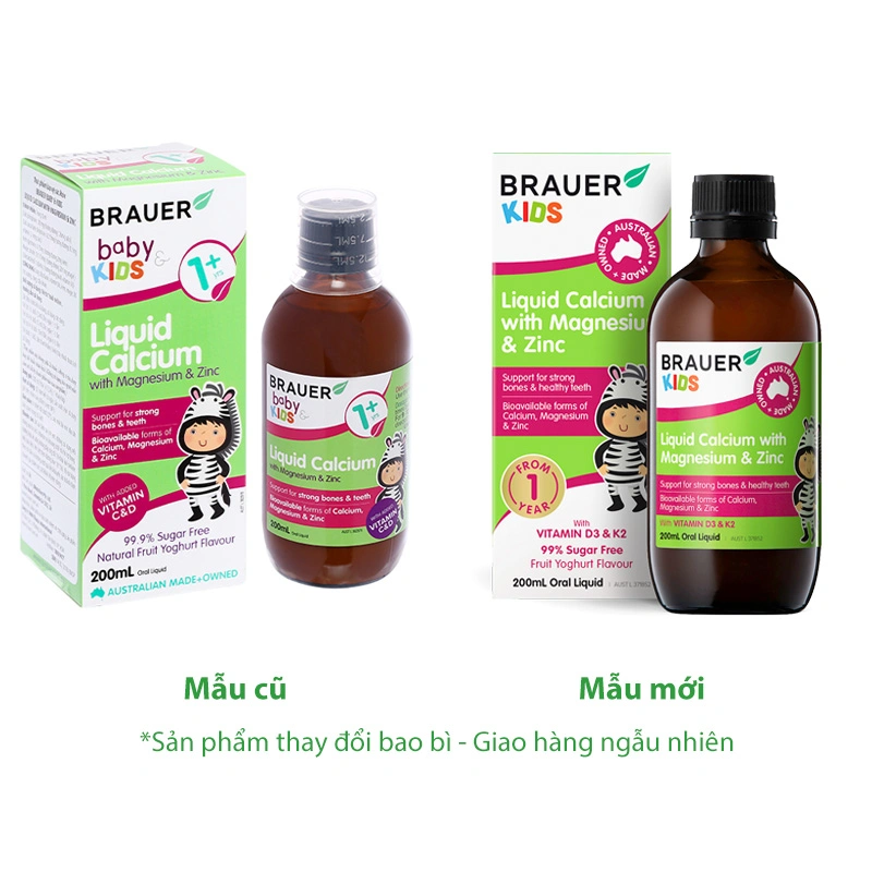 Thực phẩm bảo vệ sức khỏe Brauer Kids Liquid Calcium with Magnesium & Zinc - 